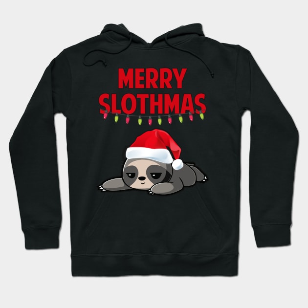 Merry Slothmas Hoodie by AmandaPandaBrand